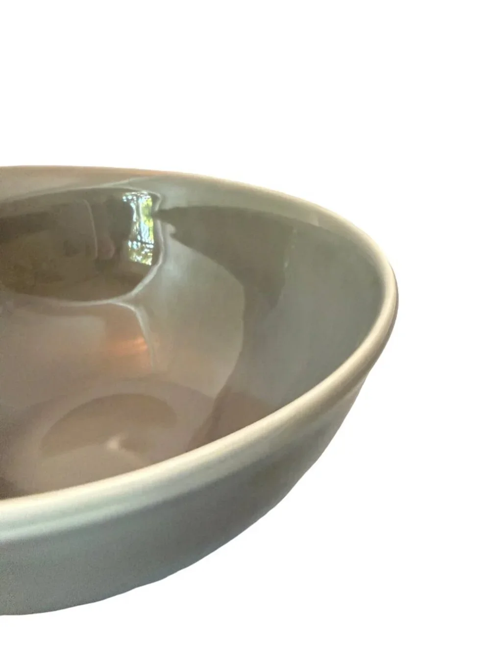 Williams Sonoma Gray Oval Ceramic Batter Bowl Pouring Spout Stoneware Prep